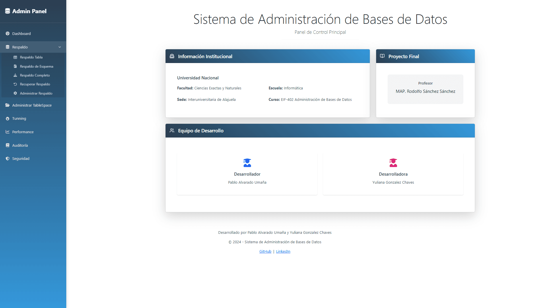 Sistema de Administración de Bases de Datos